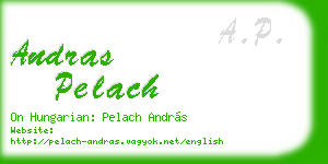 andras pelach business card